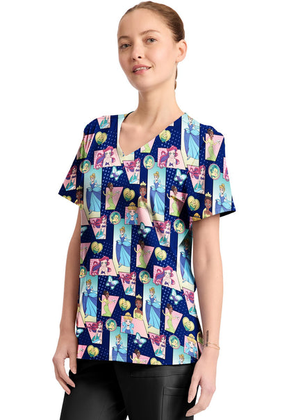 Princess Tooniforms Licensed Disney V Neck Scrub Top TF794 PRXP - Scrubs Select
