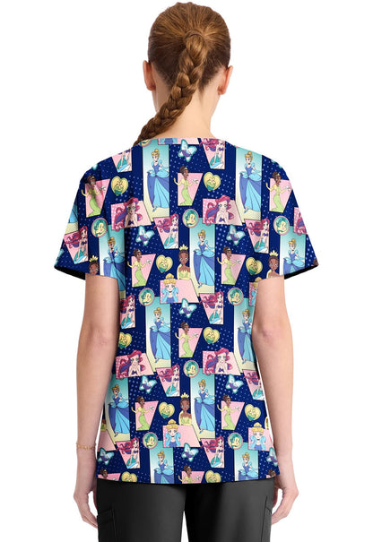 Princess Tooniforms Licensed Disney V Neck Scrub Top TF794 PRXP - Scrubs Select