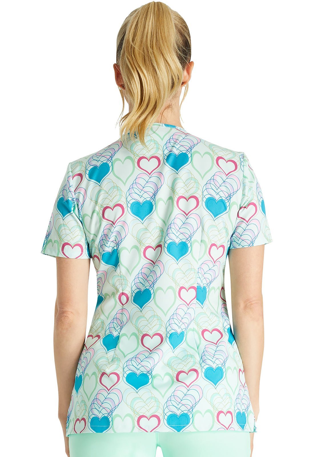 Retro Romance Cherokee Print V Neck Scrub Top CK678 RTRM - Scrubs Select