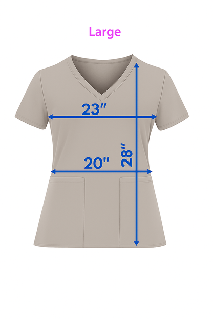 Ribbon Flower Medichic Print V Neck Scrub Top MC4512 - 62 - Scrubs Select