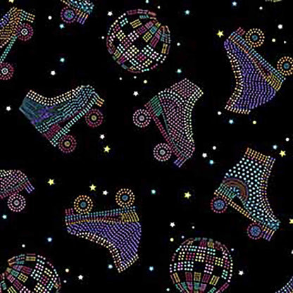 Roller Disco Cherokee Scrubs Print V Neck Top CK856 RRDO - Scrubs Select