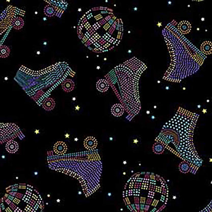 Roller Disco Cherokee Scrubs Print V Neck Top CK856 RRDO - Scrubs Select