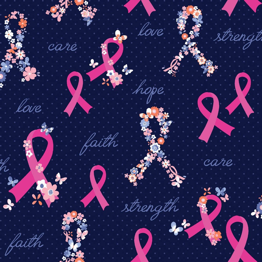 Rosy Ribbons Cherokee Breast Cancer Awareness V Neck Scrub Top CK646 RORI - Scrubs Select