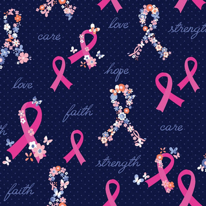 Rosy Ribbons Cherokee Breast Cancer Awareness V Neck Scrub Top CK646 RORI - Scrubs Select