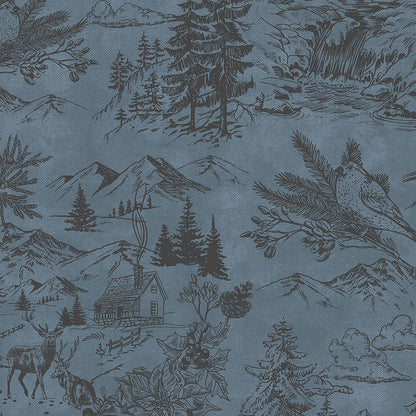 Rustic Toile Dickies Print V Neck Scrub Top DK667 RSTL - Scrubs Select