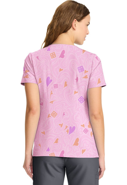 Scooby Doo Cherokee Tooniforms Licensed Disney V Neck Scrub Top TF626 SDHL - Scrubs Select