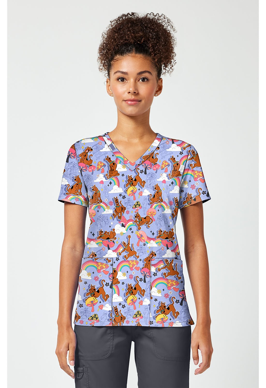 Scooby Doo Tooniforms Licensed V Neck Scrub Top TF796 SDGA - Scrubs Select