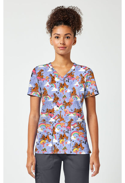 Scooby Doo Tooniforms Licensed V Neck Scrub Top TF796 SDGA - Scrubs Select