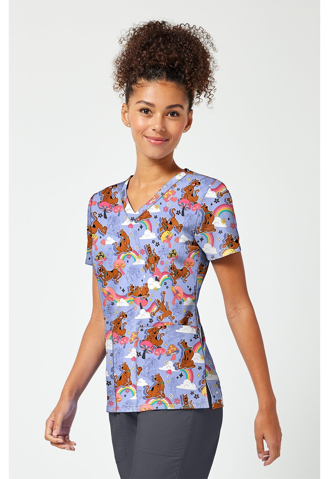 Scooby Doo Tooniforms Licensed V Neck Scrub Top TF796 SDGA - Scrubs Select