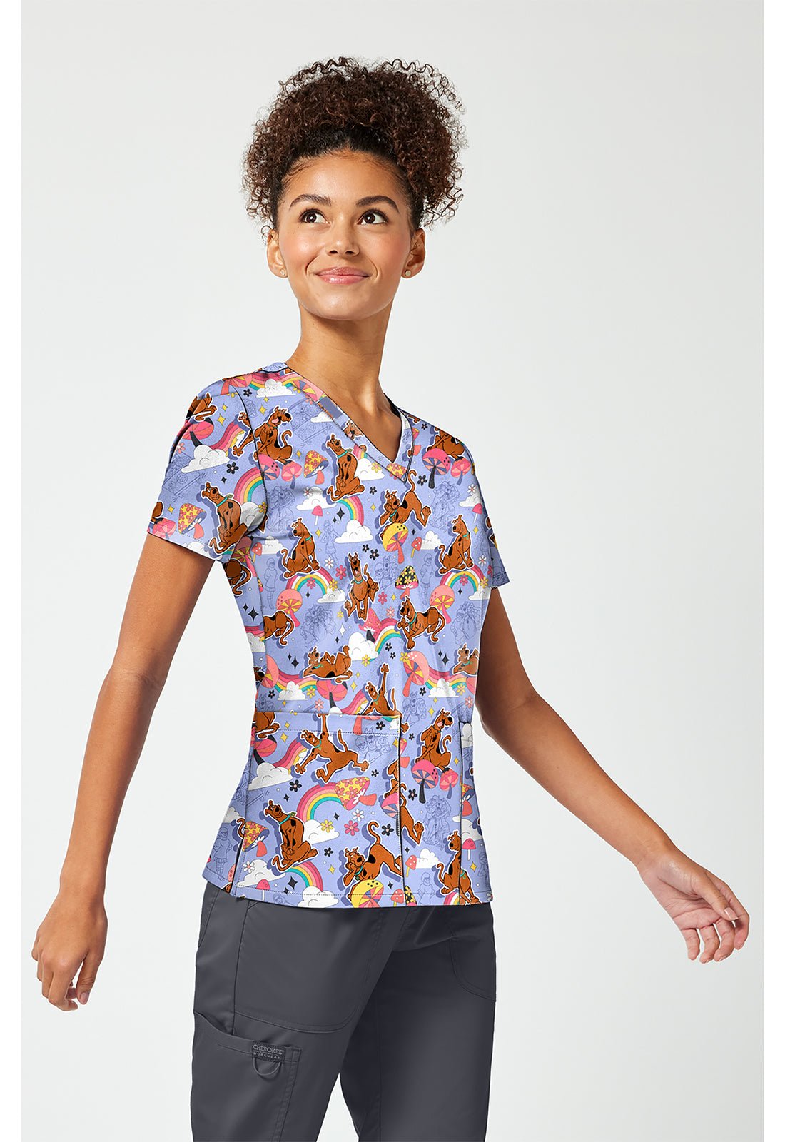 Scooby Doo Tooniforms Licensed V Neck Scrub Top TF796 SDGA - Scrubs Select