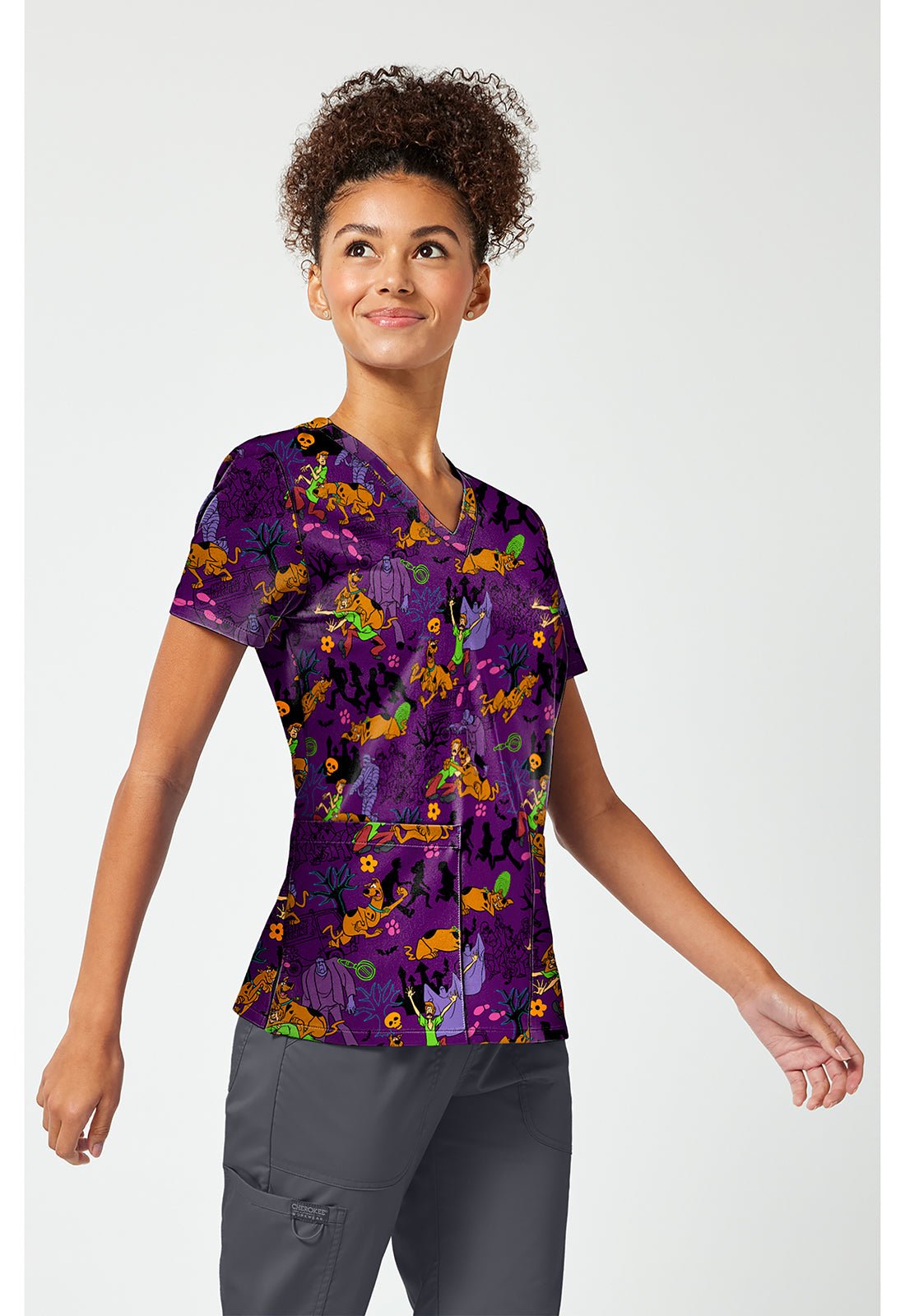 Scooby Doo Tooniforms Licensed V Neck Scrub Top TF796 SDHC - Scrubs Select