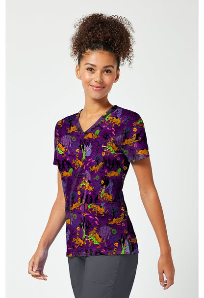 Scooby Doo Tooniforms Licensed V Neck Scrub Top TF796 SDHC - Scrubs Select