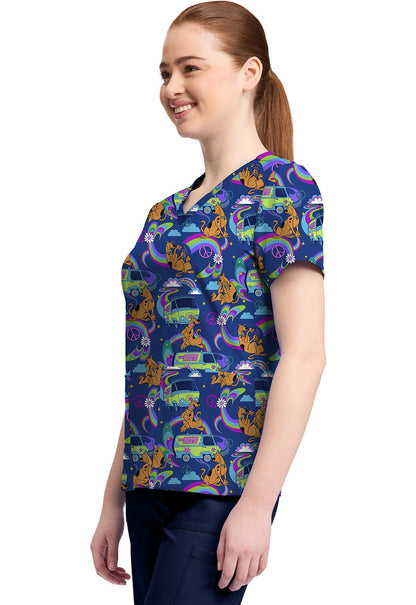 Scooby Doo Tooniforms Licensed V Neck Scrub Top TF796 SDMY - Scrubs Select