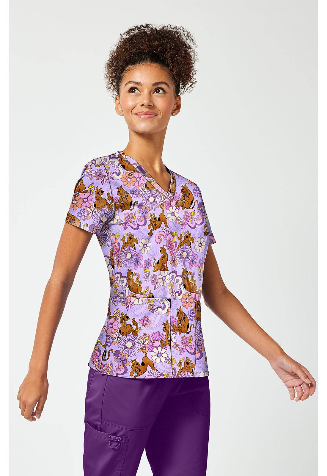 Scooby Doo Tooniforms Licensed V Neck Scrub Top TF796 SDYG - Scrubs Select