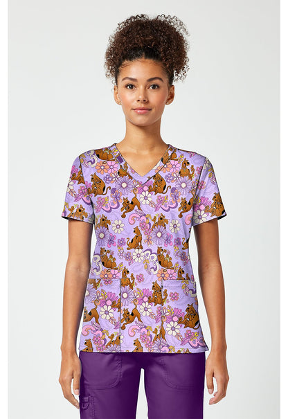 Scooby Doo Tooniforms Licensed V Neck Scrub Top TF796 SDYG - Scrubs Select