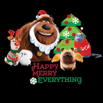 Secret Life Of Pets Tooniforms Licensed Christmas V Neck Scrub Top TF627 PTOO - Scrubs Select