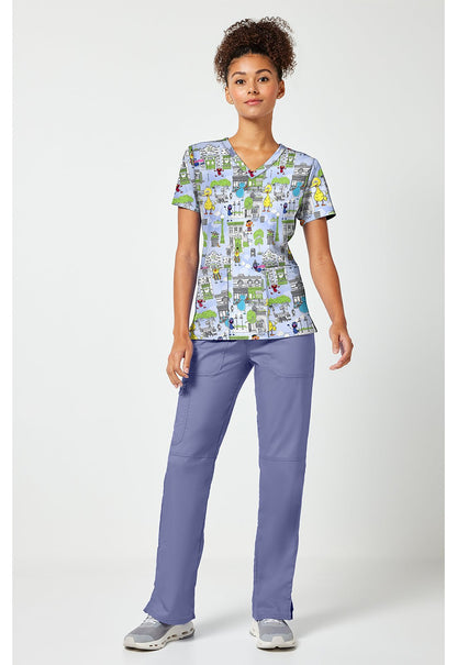 Sesame Street Tooniforms Licensed V Neck Scrub Top TF796 SWGH - Scrubs Select