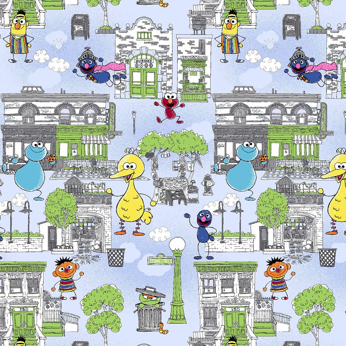 Sesame Street Tooniforms Licensed V Neck Scrub Top TF796 SWGH - Scrubs Select