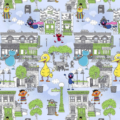 Sesame Street Tooniforms Licensed V Neck Scrub Top TF796 SWGH - Scrubs Select