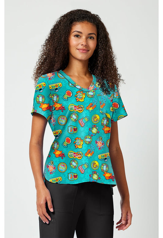 Sesame Street Tooniforms Licensed V Neck Scrub Top TF797 SWDY - Scrubs Select