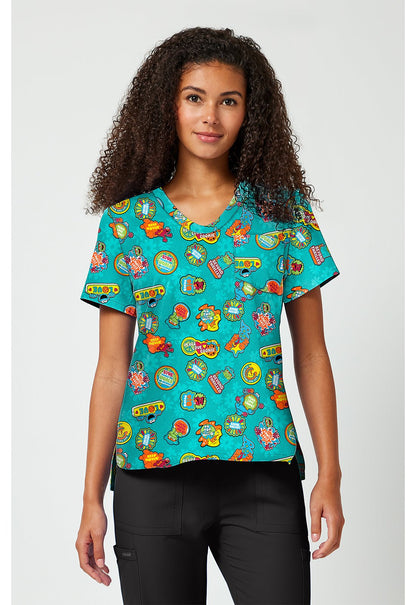 Sesame Street Tooniforms Licensed V Neck Scrub Top TF797 SWDY - Scrubs Select