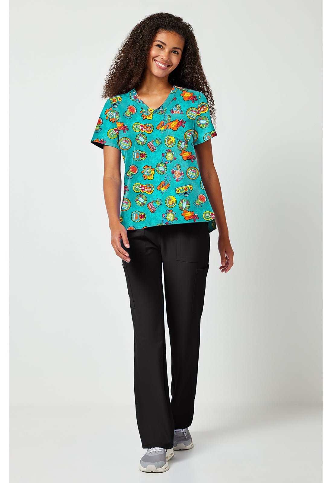 Sesame Street Tooniforms Licensed V Neck Scrub Top TF797 SWDY - Scrubs Select