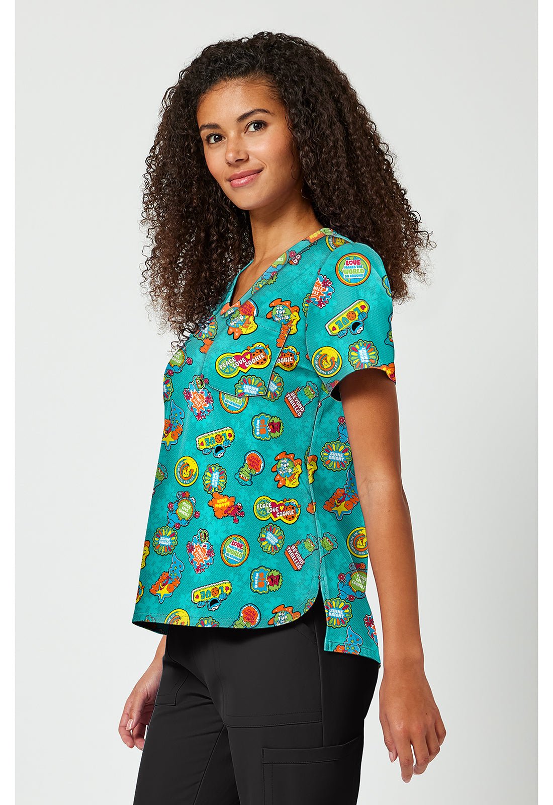 Sesame Street Tooniforms Licensed V Neck Scrub Top TF797 SWDY - Scrubs Select