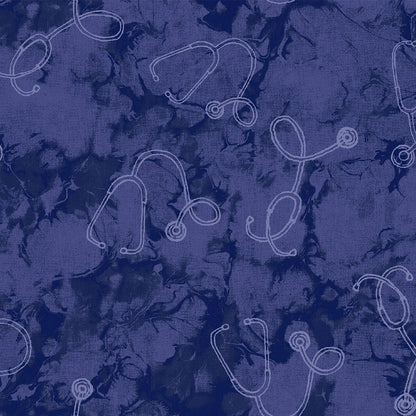 Shibori Stethoscopes Cherokee Print Unisex V Neck Scrub Top CK858 SBSH - Scrubs Select