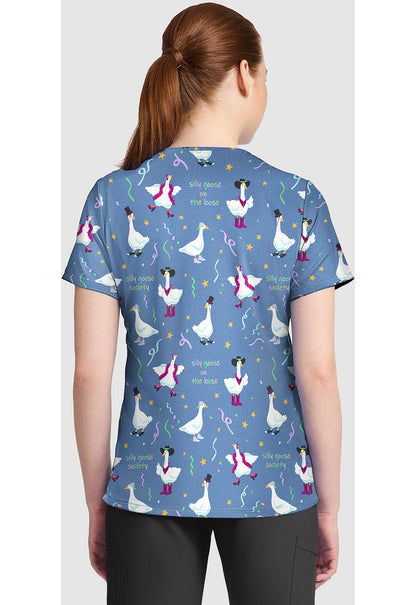 Silly Goose Cherokee Print V Neck Scrub Top CK857 SYGO - Scrubs Select