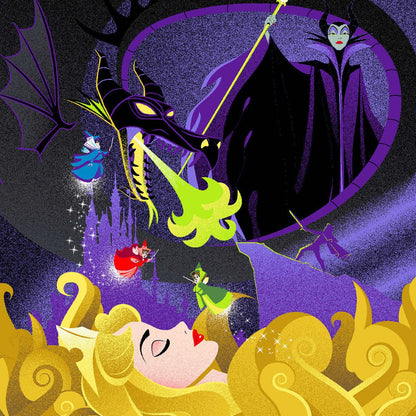 Sleeping Beauty Tooniforms Disney V Neck Scrub Top TF694 PRUR - Scrubs Select