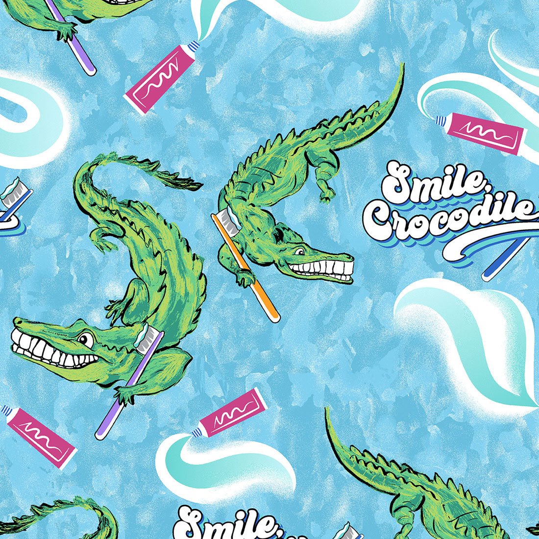 Smile Crocodile Cherokee Print Dental V - Neck Scrub Top CK856 SLCI - Scrubs Select