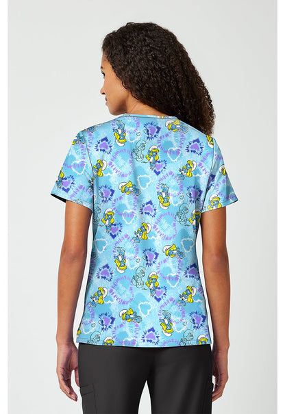 Smurfs Tooniforms Licensed V Neck Scrub Top TF797 SMSV - Scrubs Select