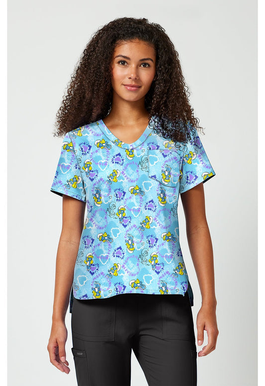 Smurfs Tooniforms Licensed V Neck Scrub Top TF797 SMSV - Scrubs Select