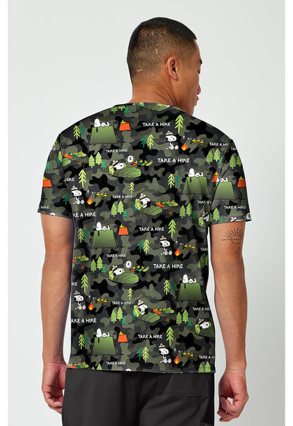 Snoopy Cherokee Tooniforms Peanuts Men's V Neck Scrub Top TF788 PNHK - Scrubs Select