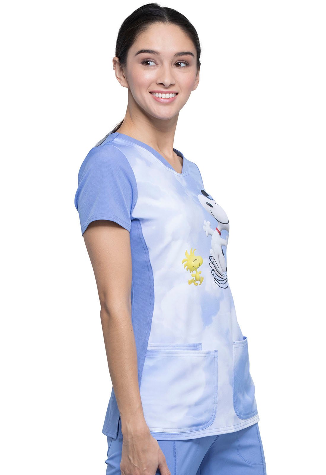 Snoopy Tooniforms Licensed Peanuts V Neck Scrub Top TF721 PNKY - Scrubs Select