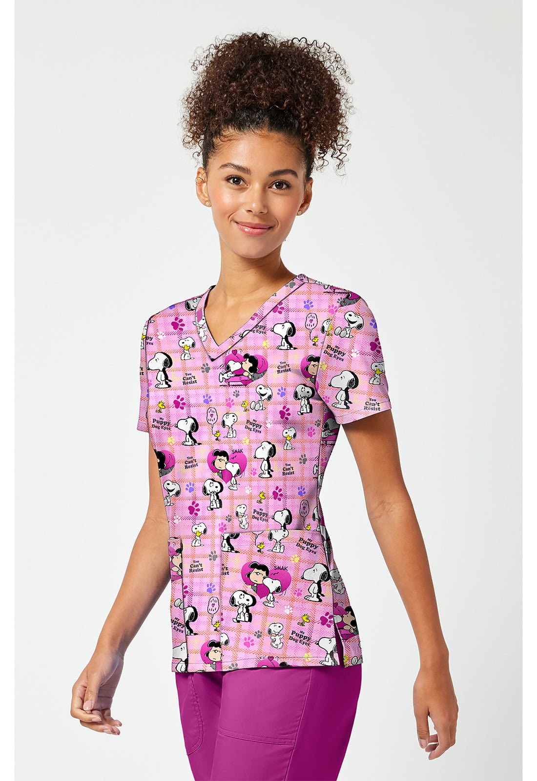 Snoopy Tooniforms Licensed Peanuts V Neck Scrub Top TF796 PNPE - Scrubs Select
