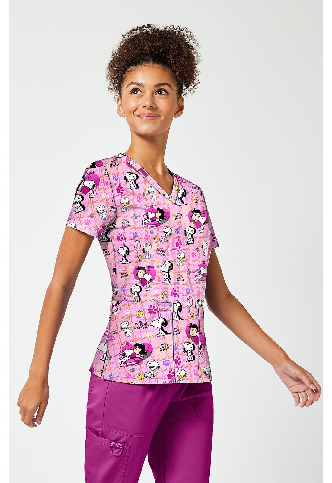 Snoopy Tooniforms Licensed Peanuts V Neck Scrub Top TF796 PNPE - Scrubs Select