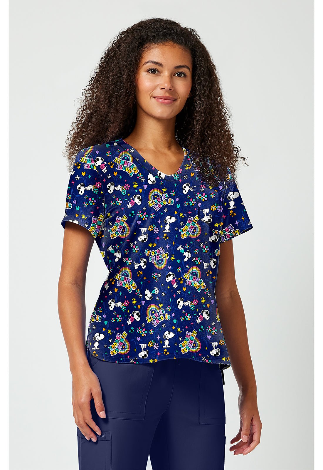Snoopy Tooniforms Licensed Peanuts V Neck Scrub Top TF797 PNZL - Scrubs Select