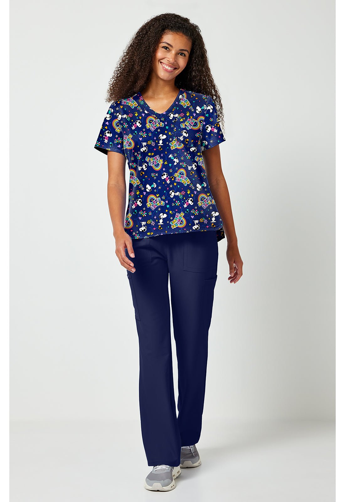Snoopy Tooniforms Licensed Peanuts V Neck Scrub Top TF797 PNZL - Scrubs Select