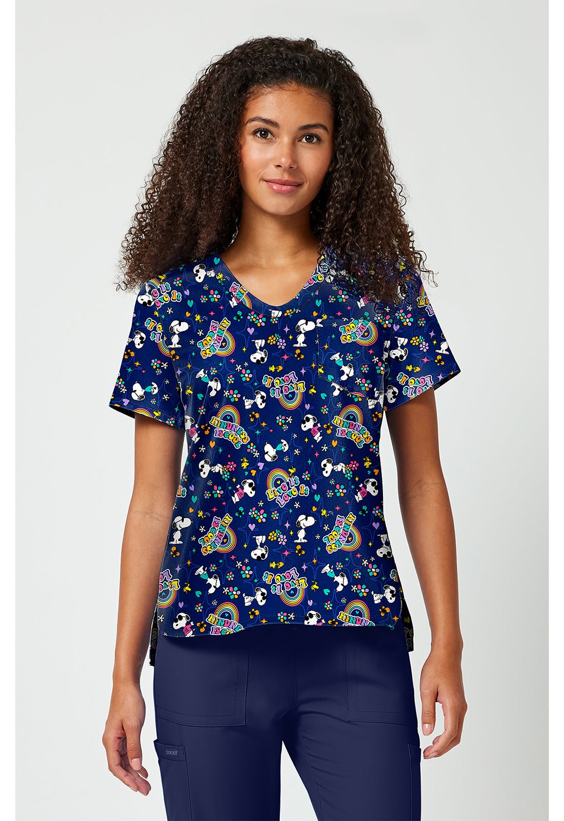 Snoopy Tooniforms Licensed Peanuts V Neck Scrub Top TF797 PNZL - Scrubs Select