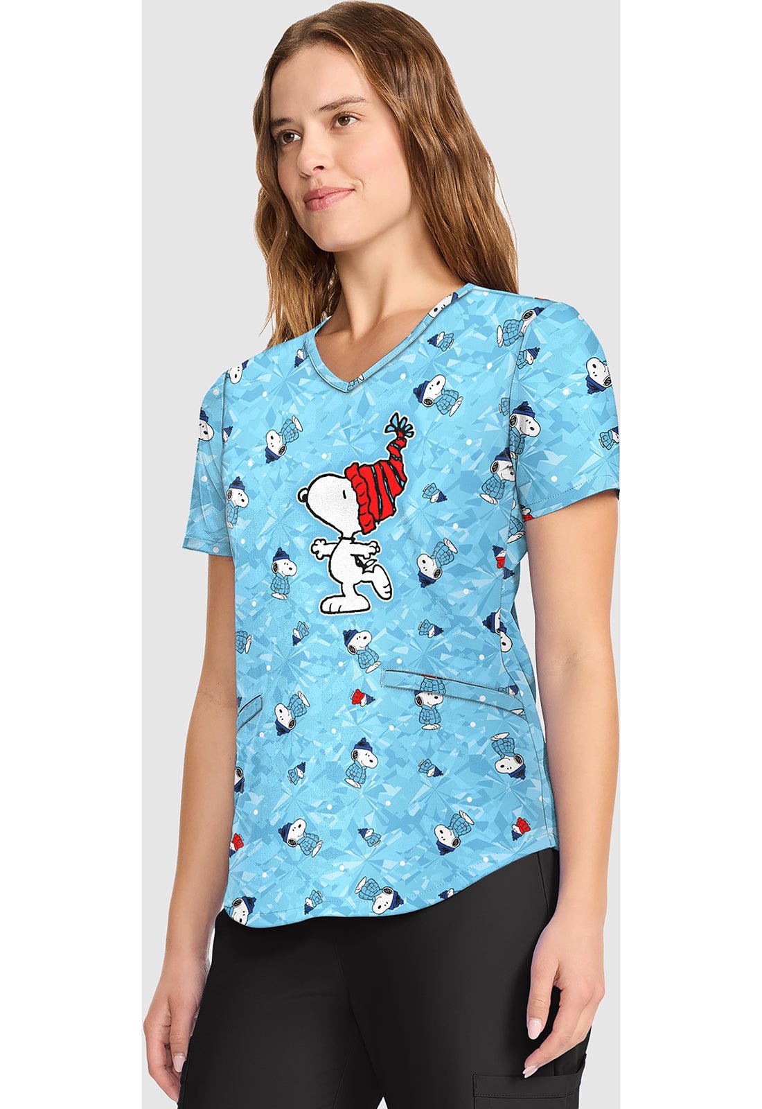Snoopy Tooniforms Peanuts V Neck Scrub Top TF737 PNON - Scrubs Select
