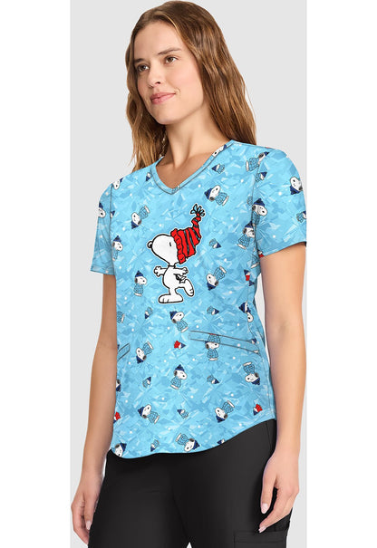 Snoopy Tooniforms Peanuts V Neck Scrub Top TF737 PNON - Scrubs Select