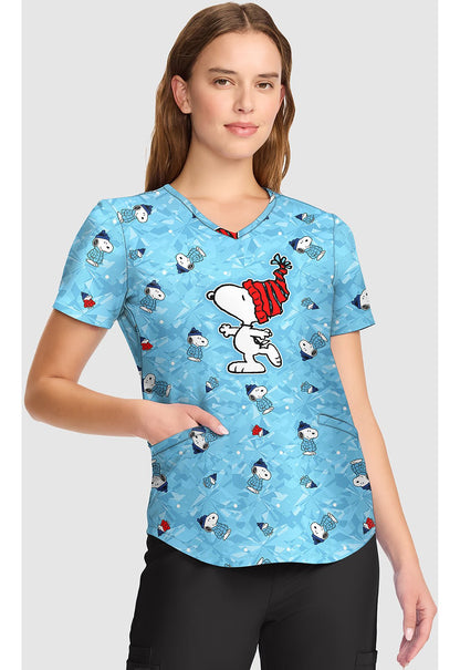 Snoopy Tooniforms Peanuts V Neck Scrub Top TF737 PNON - Scrubs Select