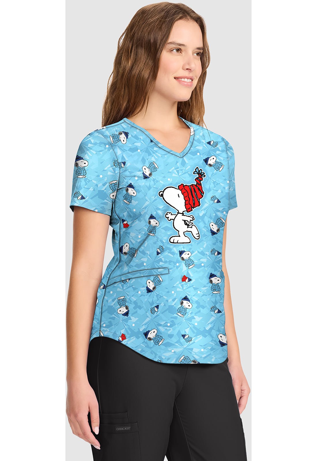 Snoopy Tooniforms Peanuts V Neck Scrub Top TF737 PNON - Scrubs Select