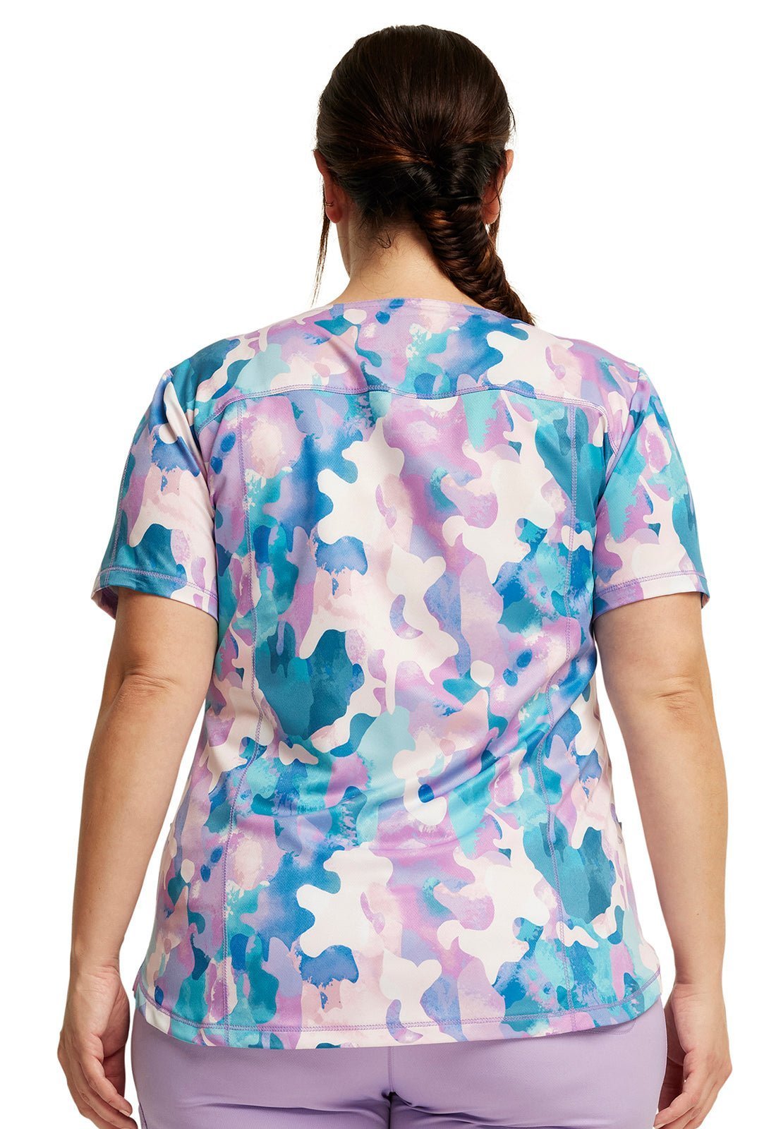 Soft Camo - tion Dickies Dynamix Print V Neck Scrub Top DK731 SFCM - Scrubs Select