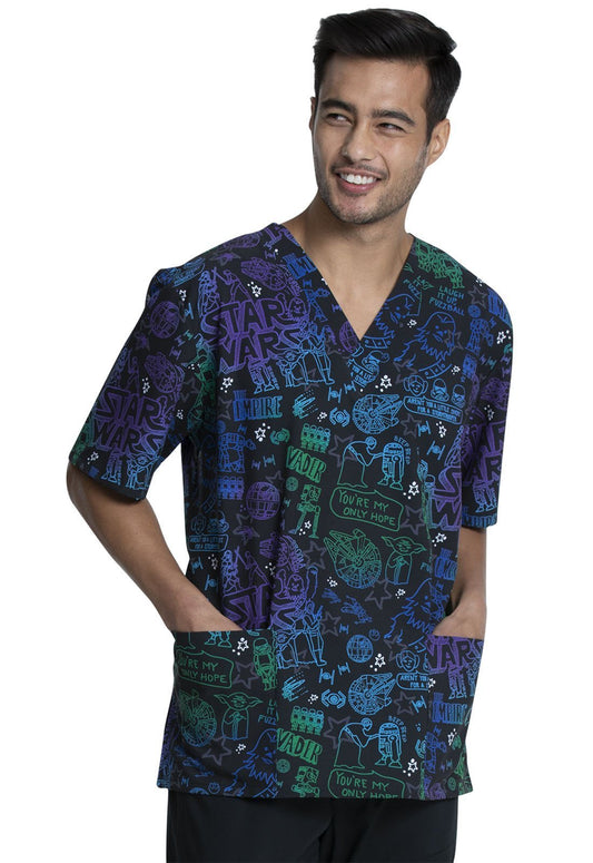 Star Wars Tooniforms Unisex V - Neck Scrub Top TF606 SRLY - Scrubs Select