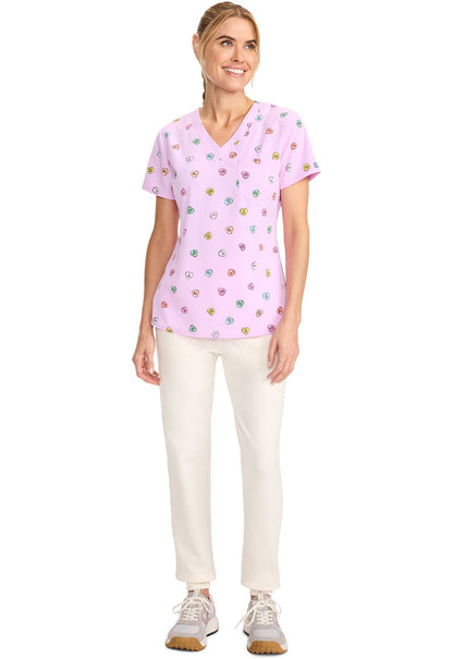 Sweet Talker Med Couture Print V Neck Scrub Top MC632 STKR - Scrubs Select