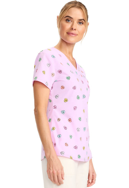 Sweet Talker Med Couture Print V Neck Scrub Top MC632 STKR - Scrubs Select