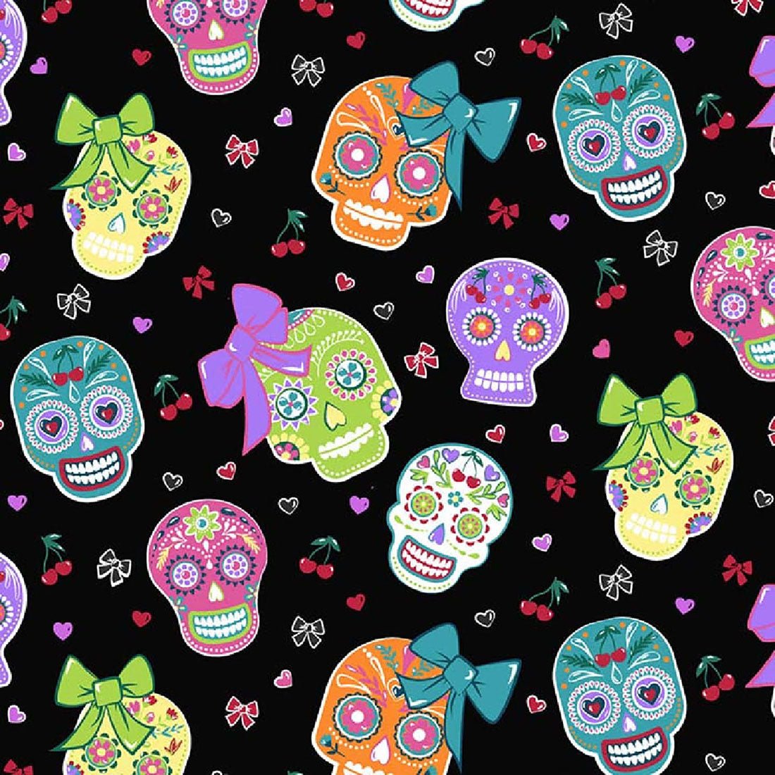 Sweety Skull Cherokee Print V - Neck Scrub Top CK856 STSK - Scrubs Select