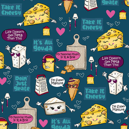 Take It Cheesy Cherokee Cheese Print V Neck Scrub Top CK637 TKCH - Scrubs Select